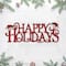 Glitzhome® 24'' HAPPY HOLIDAYS Metal Christmas Wall Décor